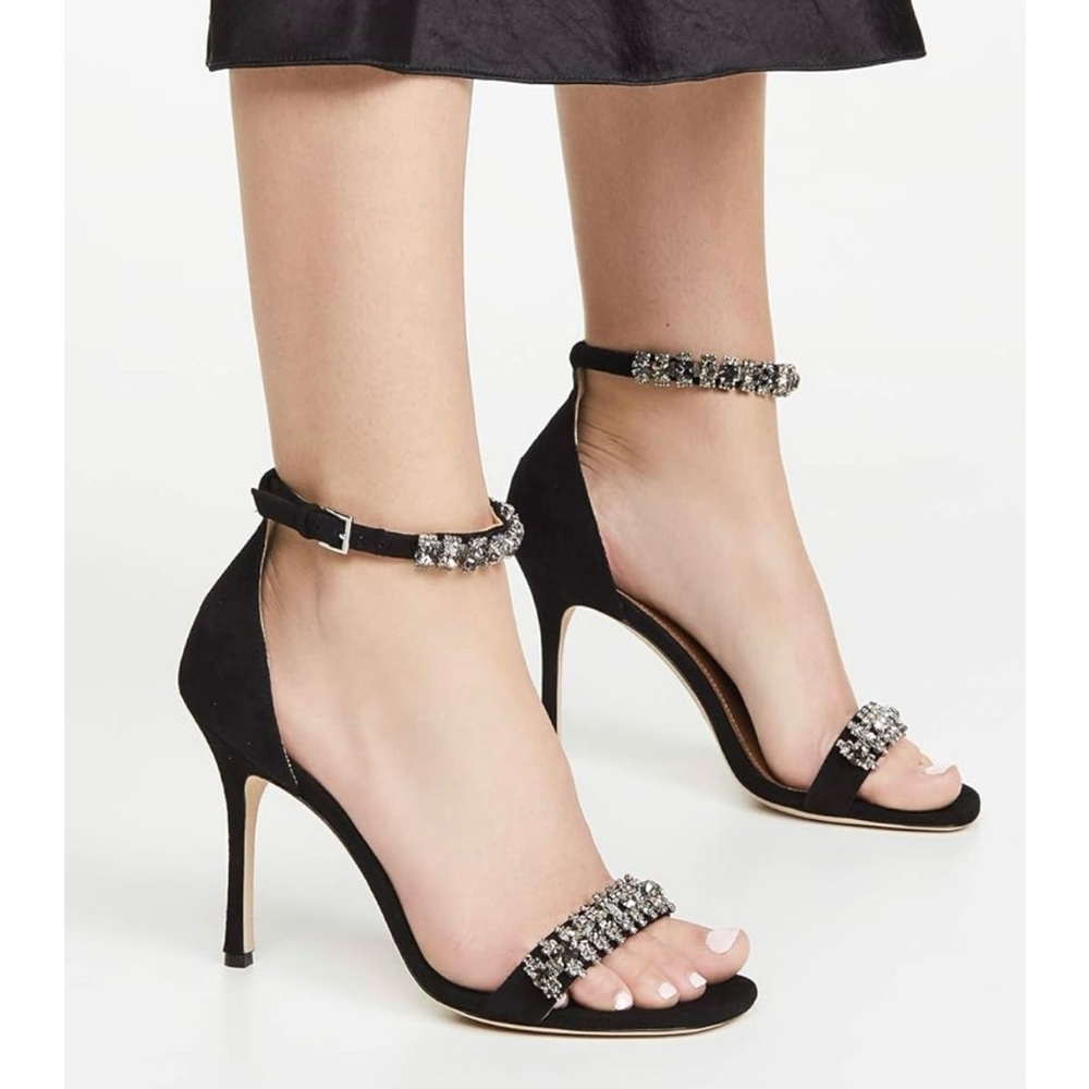 Tory Burch Penelope Crystal Heeled Sandas sz 7